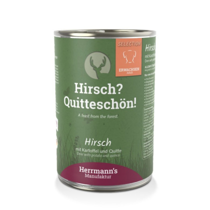 HERRMANN'S Selection Dog Hirsch - jeleń z pigwą 400g