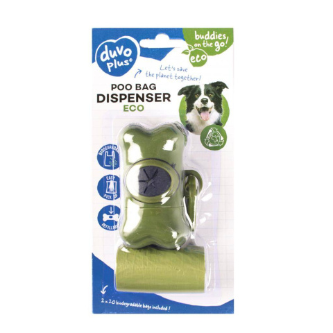 Dyspenser na worki na odchody plus worki (2 x 20 szt) Duvo+ Dyspenser na worki na odchody plus worki (2 x 20 szt) Duvo+