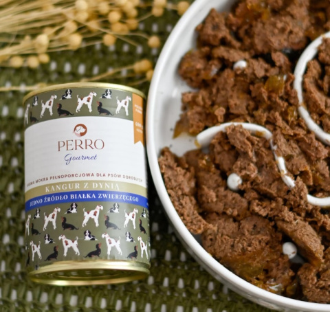 Perro Gourmet Kangur z dynią dla psów dorosłych 400g Perro Gourmet Kangur z dynią dla psów dorosłych 400g
