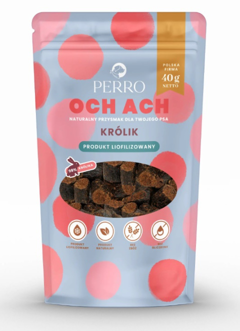 Perro OCH ACH Królik Przysmaki liofilizowane 40g Perro OCH ACH Królik Przysmaki liofilizowane 40g