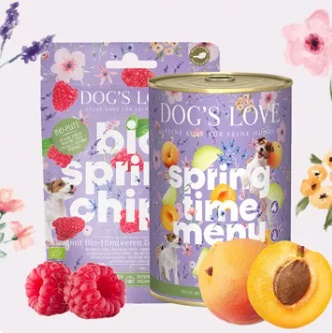 DOG'S LOVE Bio Springs Chips Pute - wiosenne przysmaki z indyka ekologicznego z malinami i miętą (150g) DOG'S LOVE Bio Springs Chips Pute - wiosenne przysmaki z indyka ekologicznego z malinami i miętą (150g)