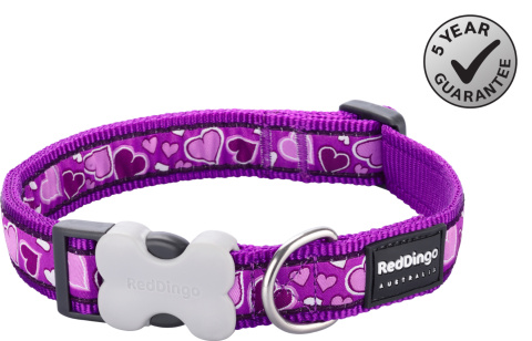 Red Dingo Design Breezy Love Purple rozmiar L - kolorowa obroża dla psa Red Dingo Design Breezy Love Purple rozmiar L - kolorowa obroża dla psa