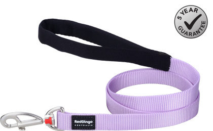 Red Dingo Fixed Lead Classic Pastel Purple rozmiar M - klasyczna smycz o długości 1,2m