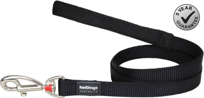 Red Dingo Fixed Lead Classic Black rozmiar M - klasyczna smycz o długości 1,2m