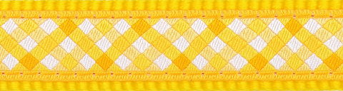 Red Dingo Fixed Lead Design Gingham Yellow rozmiar L - klasyczna smycz o długości 1,2m Red Dingo Fixed Lead Design Gingham Yellow rozmiar L - klasyczna smycz o długości 1,2m