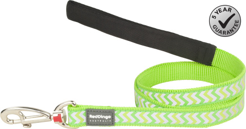 Red Dingo Fixed Lead Reflective Ziggy Lime Green rozmiar L - Odblaskowa smycz o długości 1,2m Red Dingo Fixed Lead Reflective Ziggy Lime Green rozmiar L - Odblaskowa smycz o długości 1,2m