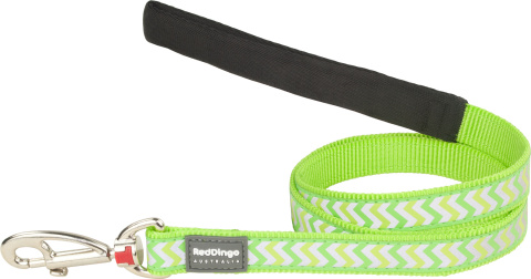 Red Dingo Fixed Lead Reflective Ziggy Lime Green rozmiar L - Odblaskowa smycz o długości 1,2m Red Dingo Fixed Lead Reflective Ziggy Lime Green rozmiar L - Odblaskowa smycz o długości 1,2m