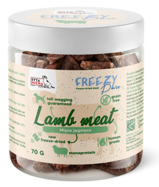 100% liofilizowane mięso jagnięce dla psa 70g FREEZY Pure