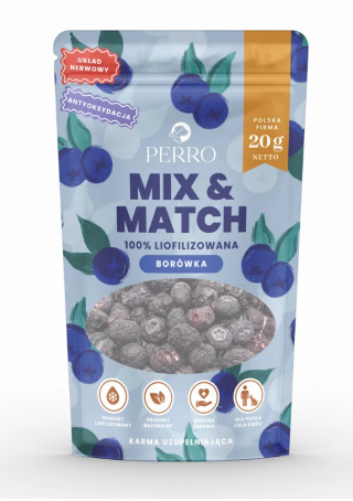 MIX & MATCH Borówka amerykańska Przysmaki liofilizowane 20g