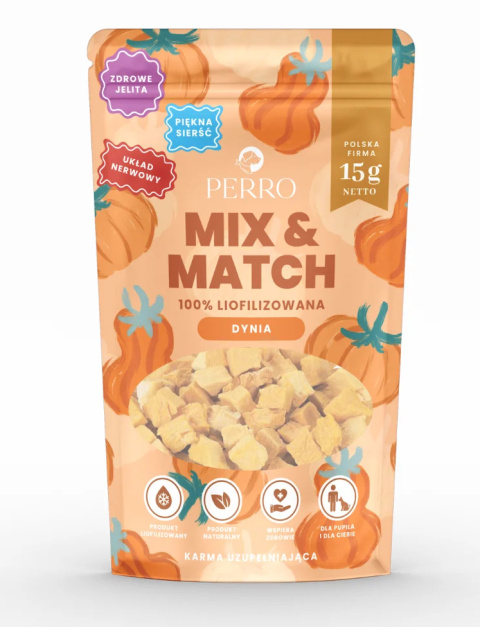 MIX & MATCH Dynia Przysmaki liofilizowane 15g MIX & MATCH Dynia Przysmaki liofilizowane 15g