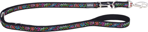 Multipurpose Lead Design - Squiggles Black rozmiar M - smycz przepinana 2m Multipurpose Lead Design - Squiggles Black rozmiar M - smycz przepinana 2m