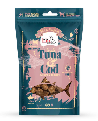 Syta Micha Fish & Seafood Przysmaki dorsz z tuńczykiem dla psa 80g