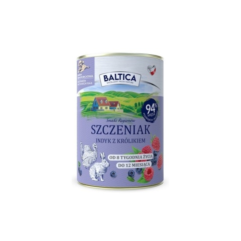BALTICA Szczeniak Indyk Królik 400g