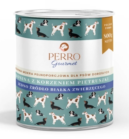 Perro Konina z korzeniem pietruszki – monobiałkowa formuła dla psów dorosłych 400g