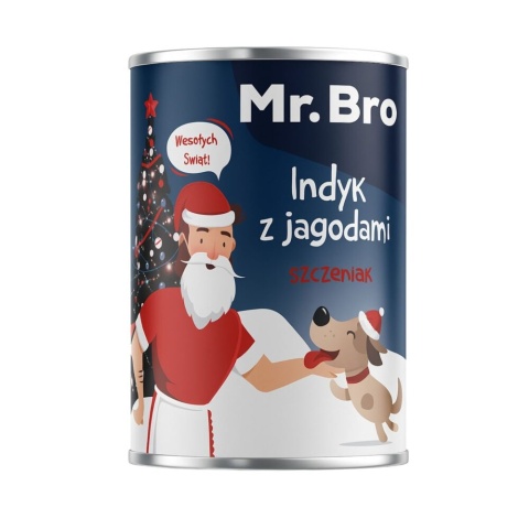 Mr. Bro – Indyk z Jagodami dla Szczeniąt 400 g