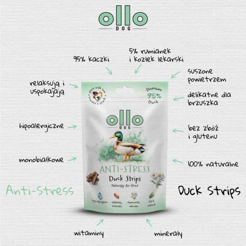 Ollo Anti-Stress - wyciszające przysmaki funkcyjne dla psa z kaczki