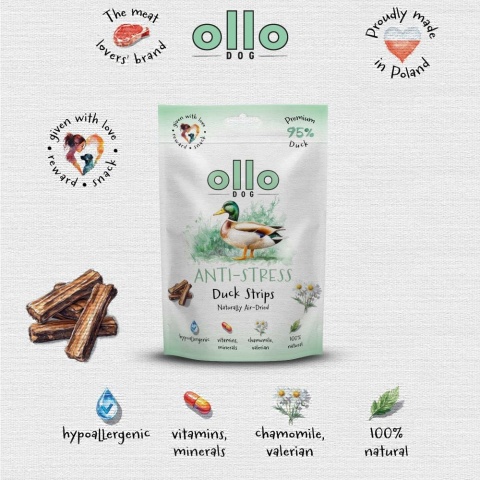 Ollo Anti-Stress - wyciszające przysmaki funkcyjne dla psa z kaczki