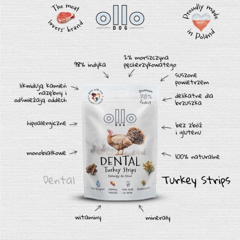 Ollo Dental Turkey - przysmaki dentystyczne dla psa z indyka