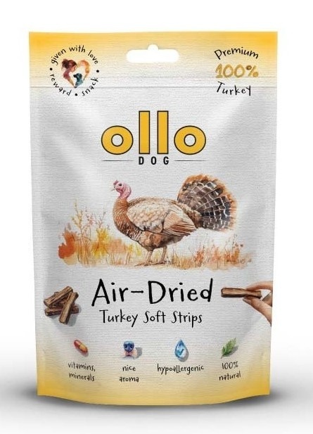 Ollo Turkey - naturalne przysmaki z indyka dla psa  80g