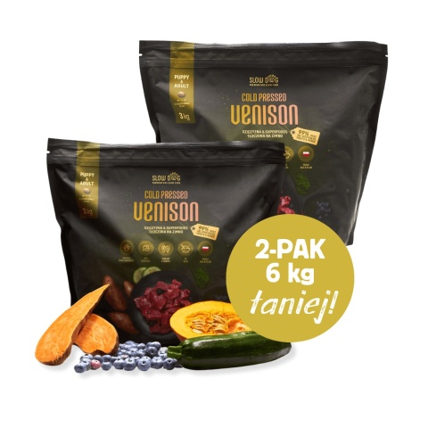Slow Dog Dziczyzna & Superfoods 6kg KARMA TŁOCZONA NA ZIMNO