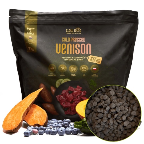 Slow Dog Dziczyzna & Superfoods 9kg KARMA TŁOCZONA NA ZIMNO