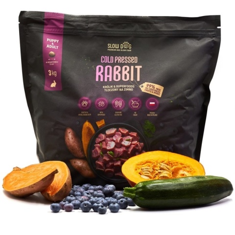 Slow Dog Królik & Superfoods 6kg KARMA TŁOCZONA NA ZIMNO