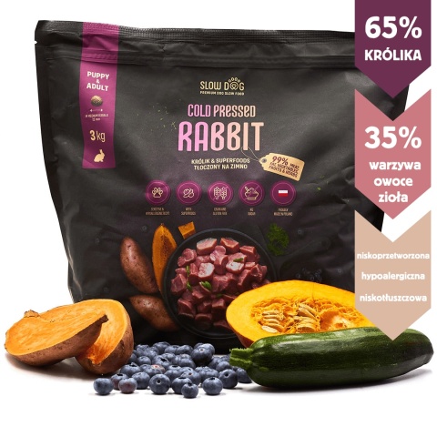 Slow Dog Królik & Superfoods 6kg KARMA TŁOCZONA NA ZIMNO