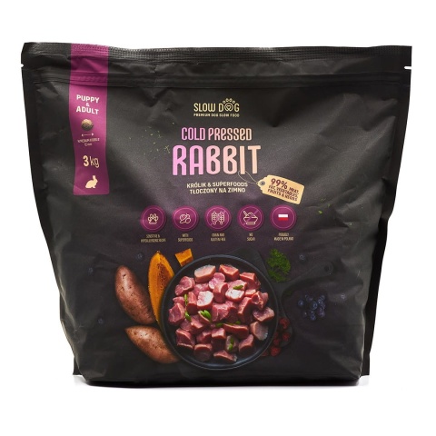 Slow Dog Królik & Superfoods 6kg KARMA TŁOCZONA NA ZIMNO