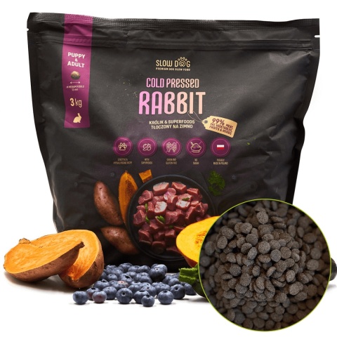Slow Dog Królik & Superfoods 6kg KARMA TŁOCZONA NA ZIMNO