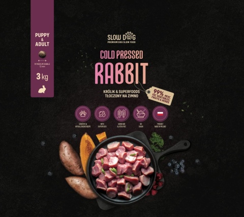 Slow Dog Królik & Superfoods 6kg KARMA TŁOCZONA NA ZIMNO
