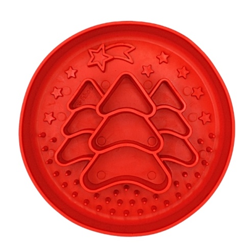 Slow Fiboowl XMAS - miska spowalniająca jedzenie - czerwona