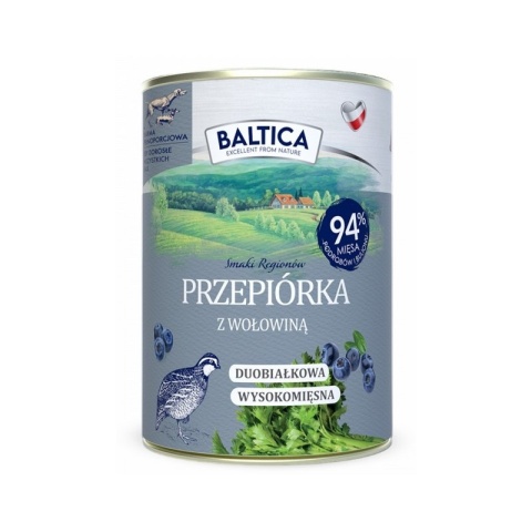 BALTICA Przepiórka z wołowiną 400g
