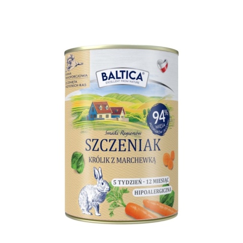 BALTICA Szczeniak Królik z marchewką