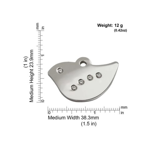 Diamante ID Tag z grawerem Bird