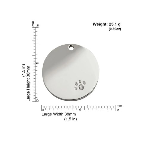 Diamante ID Tag z grawerem Circle