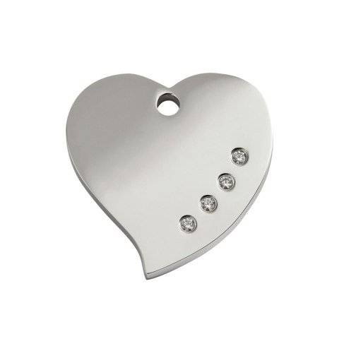 Diamante ID Tag z grawerem Heart