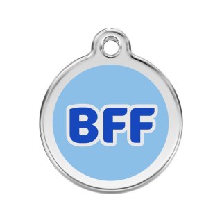 ID Tag z grawerem BFF błękitny