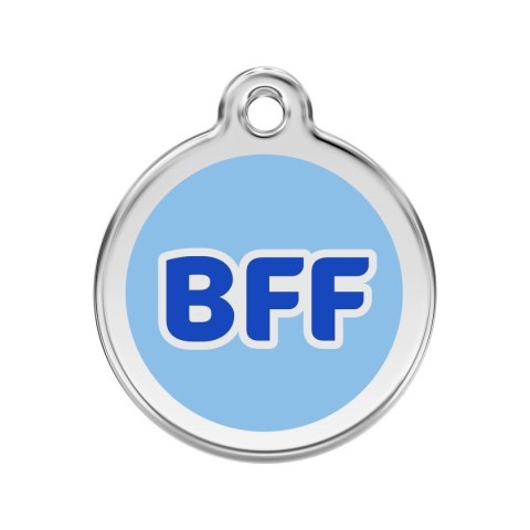 ID Tag z grawerem BFF błękitny