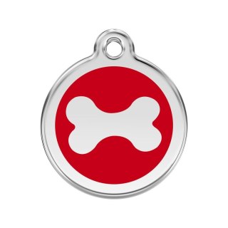 ID Tag z grawerem Bone Red