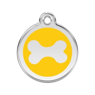 ID Tag z grawerem Bone Yellow