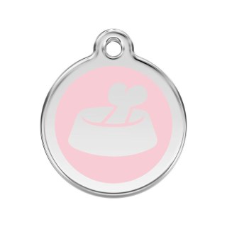 ID Tag z grawerem Bone in Bowl Pink