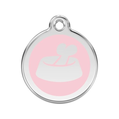 ID Tag z grawerem Bone in Bowl Pink