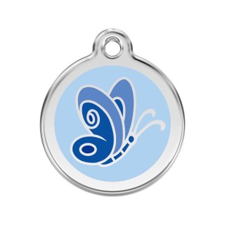 ID Tag z grawerem Butterfly Light Blue