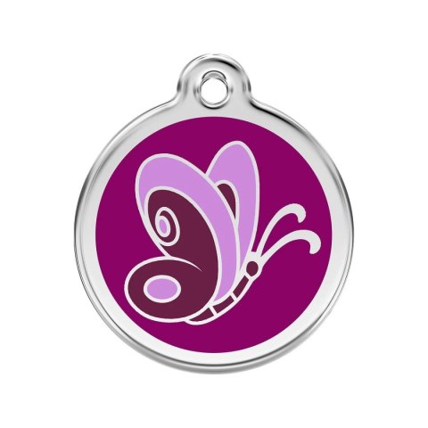 ID Tag z grawerem Butterfly Purple