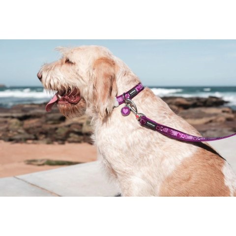 ID Tag z grawerem Coloured Heart - fioletowy