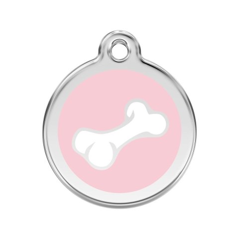 ID Tag z grawerem Comic Bone - różowy