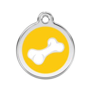 ID Tag z grawerem Comic Bone - żółty