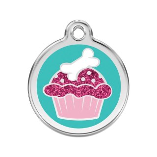 ID Tag z grawerem Cupcake Glitter