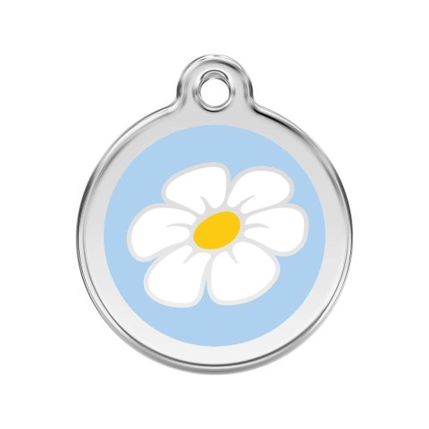 ID Tag z grawerem Daisy Flower - błękitny