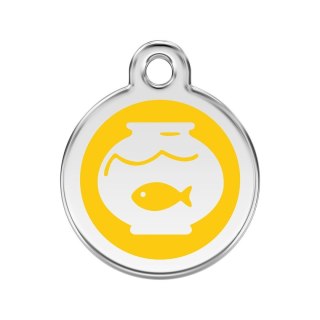 ID Tag z grawerem Fish Bowl - żółty